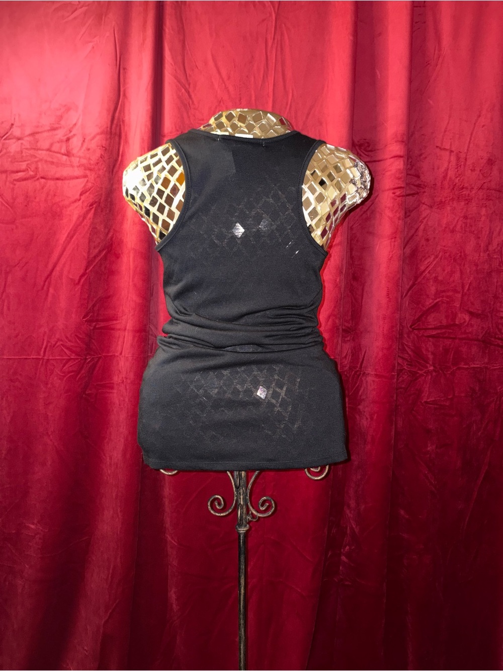 Arden B Black Tank Top with Sequin Accents - Picture 3 of 4